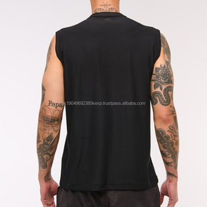 เสื้อกล้ามผู้ชายสไตล์ล่าสุด แบบไม่มีแขน สั่งตัดได้ ระบายอากาศดี สีพื้น ผ้าฝ้ายผสมสแปนเด็กซ์ ไซส์ใหญ่ ราคาไม่แพง - Product Image 2