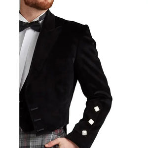 Chaquetas de Kilt Modernas de Lana Tweed Estilo Príncipe Charlie Personalizadas para Hombre, Chaqueta de Kilt Escocesa al por Mayor con Chaleco - Product Image 4