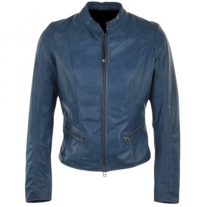 Luxury Women <b>Leather</b> <b>Blazer</b> <b>Jacket</b> with Genuine <b>Leather</b> Finish for Professional and Casual Fashion - Product Image 1