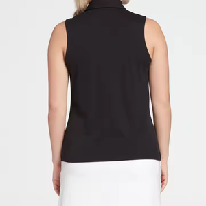 High Quality Custom Women's Breathable Quick Drying Polo Shirt Casual Fitness Sports Sleeveless Polo Shirt - Product Image 5