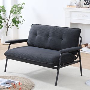 Canapé de salon noir de 53 pouces, aménagement spacieux pour les petits appartements, facile à manipuler, adapté à divers scénarios pour les soirées cinéma - Product Image 3