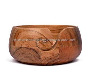 Cuencos de hilo redondos de alta calidad de alta tendencia para tejer cuenco de hilo de madera hecho a mano - Product Image 1