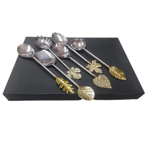 Autumn Leaf <b>Serving</b> <b>Spoon</b> Cutlery Decorative Metal <b>Serving</b> <b>Spoons</b> for Dining Table Kitchen Gifting - Product Image 2