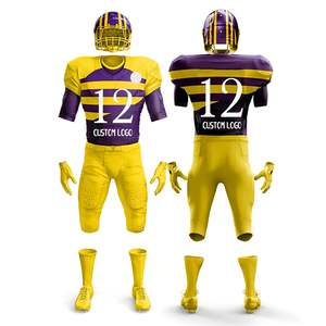 Uniforme de football américain de haute qualité, ensemble de maillot et de pantalon personnalisés pour équipe, vêtements de performance athlétique à séchage rapide - Product Image 1