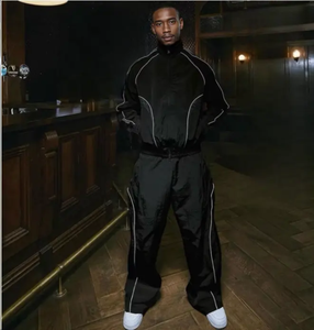 Conjunto Deportivo Personalizado para Hombre, Transpirable, con Capucha, Chaqueta Cortavientos de Invierno, Chaqueta Deportiva de Poliéster/Algodón, Media Cremallera para Correr - Product Image 4