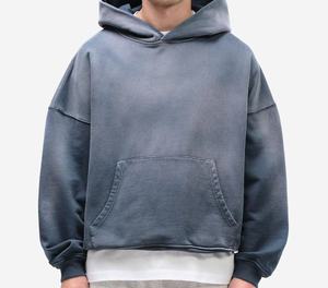 เสื้อฮู้ดสตรีทแวร์ผู้ชายขายส่ง ผ้าฝ้ายฟลีซ 350gsm พิมพ์ลายพัฟ รับทำโลโก้แบรนด์ส่วนตัว โรงงานสำหรับแบรนด์สหรัฐฯ - Product Image 3