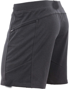 Shorts de bain pour homme noirs à imprimé géométrique, séchage rapide, taille élastique, style Bermuda sportif, rayures latérales, impression par sublimation - Product Image 4