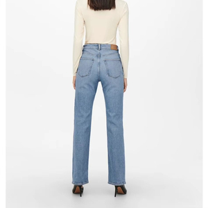Jeans ajustados de mezclilla para mujer, cintura alta, corte slim, brillantes, pantalones de mezclilla a la moda, inspirados en la ropa de fiesta y discoteca, servicio OEM informal. - Product Image 2