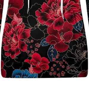 <b>Top</b> Quality Elegant Abstract Soft Lightweight Fabric Casual Summer <b>Layer</b> Trendy Modern Style Sublimation Women Summer Hoodie - Product Image 3