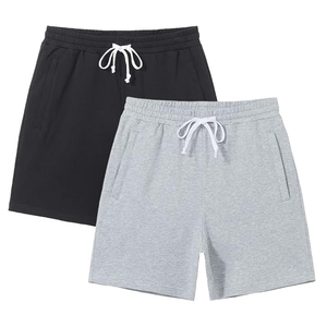 Shorts pour hommes de qualité supérieure, en tissu molletonné en coton, coupe athlétique douce, confortables, pour un usage quotidien et la salle de sport. - Product Image 3