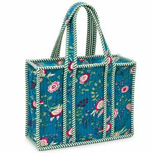 Floral Panelled Tote <b>Bag</b> <b>Patchwork</b> Classic Style Zipper Closure Large Capacity Fashion Shopping Customized Color High Quality - Product Image 1