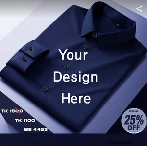 Camisas formales de algodón 100% de alta calidad para hombre, diseño de logotipo personalizado multicolor, temporada de otoño, suministro al por mayor, precio barato - Product Image 1