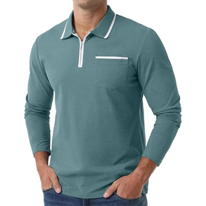 Camisas Polo para Hombre, Manga Larga con Cierre, Clásicas, Casuales, para Golf, con Cuello Elegante, para Uso Diario - Product Image 3