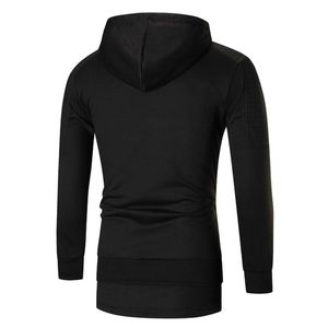 Sweat-shirt à capuche rouge unisexe, coupe classique, décontracté, en polyester tricoté, pour l'automne, couleur unie, design respirant - Product Image 3
