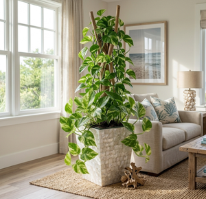 Maceta Decorativa de Nácar Natural, Hecha a Mano, Estilo Costero, para Interiores y Exteriores, Adorno para Jardín y Hogar, de Vietnam - Product Image 5