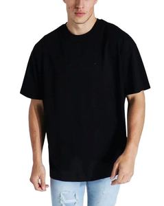Camiseta de punto oversize con cuello redondo para hombre, personalizable con logo, transpirable, talla grande, 180 gramos, estilo vintage, informal de verano - Product Image 1
