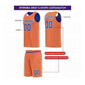 Vêtements de sport d'extérieur respirants de haute qualité, meilleur design, service OEM personnalisé, uniforme de basketball réversible - Product Image 2