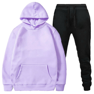 Hot Selling Winter Tracksuit Fleece Cotton Solid High Quality 2 Piece <b>Jogger</b> Breathable Heavyweight Regular Fitness Comfortable - Product Image 3
