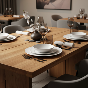 Mesa de Comedor Rectangular de Madera Maciza de Lujo con Madera de Teca, Mesa de Comedor de Alta Calidad para Restaurante, Hotel y Uso en Interiores y Exteriores - Product Image 4