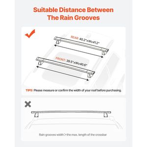 Portaequipajes de Techo de Aluminio Resistente para Jeep Grand Cherokee 2011-2021, con Capacidad de 200 LBS, Barras Transversales Bloqueables y Rieles Laterales Ranurados - Product Image 6