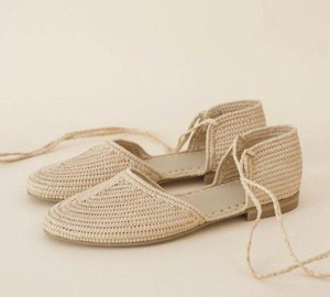 Sandalias Planas de Rafia Natural para Mujer, Hechas a Mano, Ligeras, con Aumento de Altura, Desechables, para Exteriores - Product Image 1
