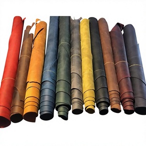 High Quality Polished Windproof Cowhide Ostrich Crunch <b>Leather</b> <b>Sheet</b> Split <b>Leather</b> Craft Home Decor Shoe Accessories Indian - Product Image 4