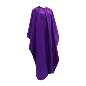 Capa Profesional de Peluquería Morada de Poliéster Antiadherente, Capa de Barbero con Cierre a Presión Ajustable, Reutilizable para Corte de Cabello en Salón - Product Image 1