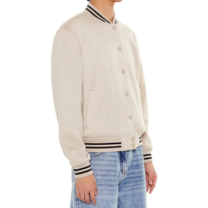 <b>Cheap</b> Warm Body Custom Varsity <b>Jacket</b> <b>Leather</b> Sleeves Hooded Collar Embroidery Decoration Long Clothing <b>Men's</b> Varsity <b>Jackets</b> - Product Image 4
