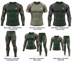 Ropa Interior Térmica y de Compresión para Caza |   Camuflaje Verde Oliva - Seis Colores |   Tela Elástica en Cuatro Direcciones |   Camisa de Manga Larga | - Product Image 5