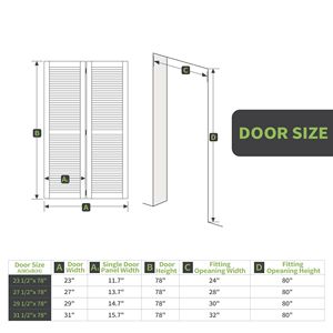 ชุดฮาร์ดแวร์ประตูบานเลื่อนแบบพับสองทบทึบดีไซน์แบบบานเกล็ดสีขาวภายในแบบพับได้ชุดอุปกรณ์ฮาร์ดแวร์แบบ D0100XUZIAV ขนาด - Product Image 3