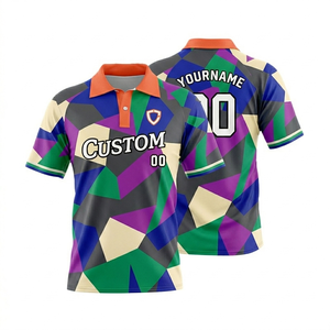 Polo de sport pour homme à manches courtes, imprimé par sublimation, respirant, 175 GSM, polyester, t-shirt graphique personnalisé pour clubs sportifs - Product Image 5