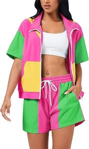 RABUSH SPORTS 2026 Factory Made Custom Two Piece Winter Color Block Windbreaker Short <b>Jacket</b> Set Polyester/Nylon Material - Product Image 2