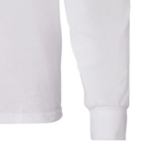 Camiseta Blanca de Manga Larga para Mujer, Cuello Redondo, Estilo Casual, con Gráfico de Cresta Colorida, Prenda Suave y Cómoda para Uso Diario - Product Image 6