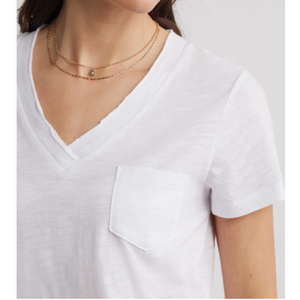 Camiseta de Alta Calidad Ecológica de Algodón/Modal para Mujer, Cuello en V, con Bolsillo, Corte Regular, Manga Corta, Secado Rápido y Transpirable - Product Image 3