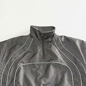 Custom Printed Logo Silver Men's 100% Polyester Quick Dry Summer <b>Wind</b> <b>Breaker</b> Shorts Set High Street Style Streetwear Jacket - Product Image 6