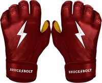 Guantes de Bateo Duraderos de Cuero Azul para Zurdos, con Acolchado y Cierre de Velcro, Unisex, para Adultos, para Entrenamiento