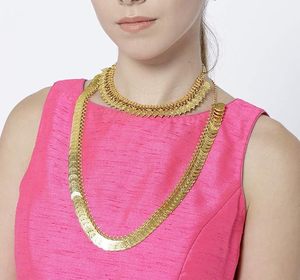 Conjunto de Collar y Pendientes de Monedas de Aleación de Cobre Chapado en Oro Indio con Circones, Joyería Tradicional Étnica para Mujer, Diseño Floral para Bodas - Product Image 5
