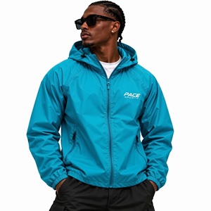 <b>mens</b> mustard yellow outdoor windbreaker hooded zip light weight nylon water resistant workout <b>rain</b> jacket streetwear <b>coat</b> - Product Image 4