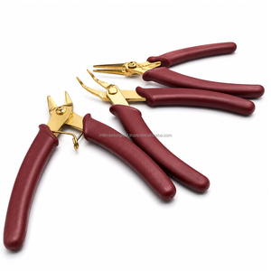 OEM Lot de 3 pinces à bijoux permanentes, outils de réparation de bijoux (pinces à bec effilé, pinces à bec courbé, pinces coupantes à coupe droite), fabricant et fournisseur en gros - Product Image 1