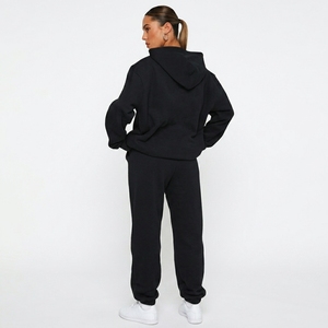Conjunto Deportivo Personalizado para Mujer, Invierno, Transpirable, con Capucha, de Alta Calidad, Corte Regular, Poliéster, OEM, Venta al Por Mayor, para Gimnasio y Jogging - Product Image 2