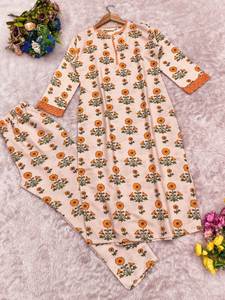 Conjunto de Kurti y Pantalón con Corte Recto y Bordes Decorativos, en Colores Atractivos, Ideal para Fiestas o Eventos de Oficina, para Adultos o Chicas - Product Image 6