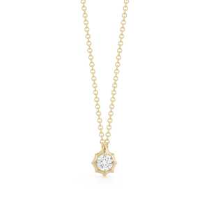Round Cut Lab Grown Diamond Solitaire <b>Pendant</b> Necklace Wholesale 14K 18K <b>Solid</b> <b>Gold</b> Bezel Set Adjustable Chain B2B Factory Price - Product Image 5