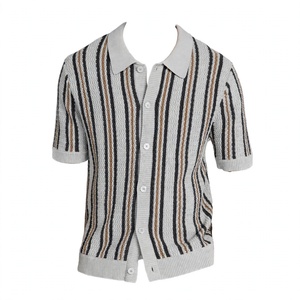 Camisa Casual de Manga Corta para Hombre, Tejida a Rayas, 100% Algodón, Transpirable, Ecológica, con Cuello Camisero, para Verano, Exportación desde BD - Product Image 6