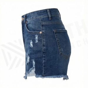 Fashion Women Denim Shorts Modern High Waist Trendy Look <b>Soft</b> Breathable <b>Jeans</b> Perfect Summer Customized Color Outfit - Product Image 3