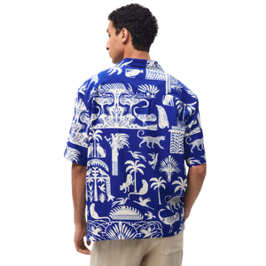 Camisa de Muselina de Manga Corta para Hombre, Corte Holgado, Ligera, Transpirable, Casual, con Botones al Frente, para Verano, Playa y Vacaciones - Product Image 2