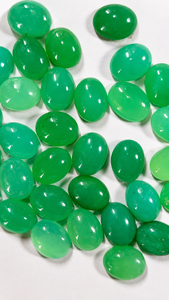 Natural Chrysoprase Oval Cabochon | Green Chrysoprase Loose Gemstone | Polished Round Cab | Jewelry Making <b>Stone</b> | 10x12 - Product Image 5