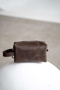 Sac de voyage pour homme en cuir véritable, trousse de toilette à double fermeture éclair avec logo, LTB-0134, grande capacité, sac de toilette suspendu - Product Image 4