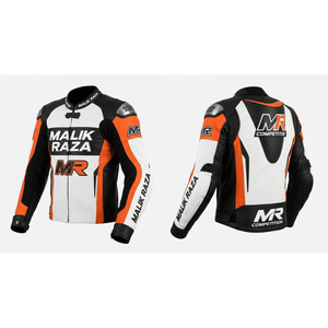 Veste de moto en cuir pleine fleur véritable |   Construction robuste résistante à l'abrasion |   Veste d'équitation en cuir de vachette de qualité supérieure - Product Image 1