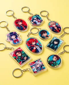 Custom Plastic Acrylic Logo <b>Keychain</b> Personalized Accessory for Brand Promotion Durable <b>Anime</b> Style Polished Letterpress Printed - Product Image 6