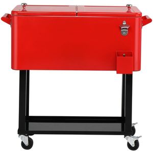 80Qt <b>Red</b> <b>Box</b> with Drain Pipe Black Square Tube Freezer Incubator Cooler <b>Box</b> - Product Image 4